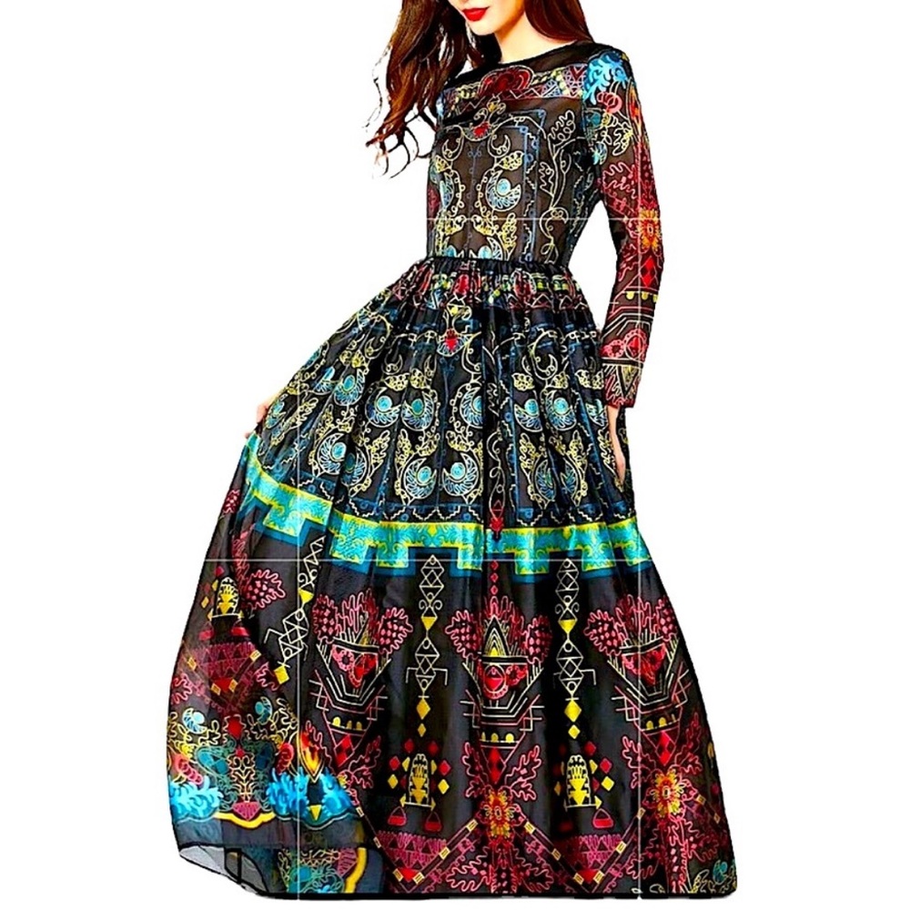 SEQINYY  | GORGEOUS BOHO FORMAL DRESS  SZ S